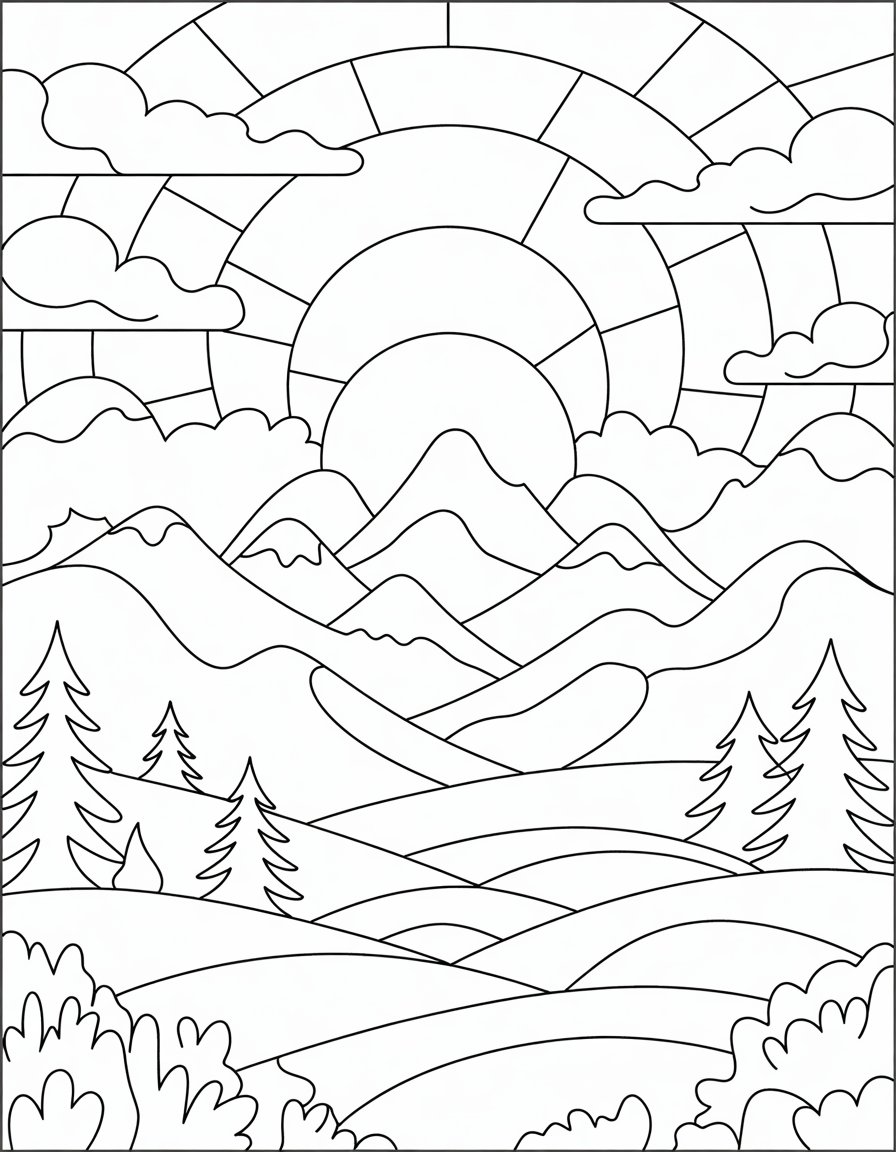 Mountain Landscape Glass
